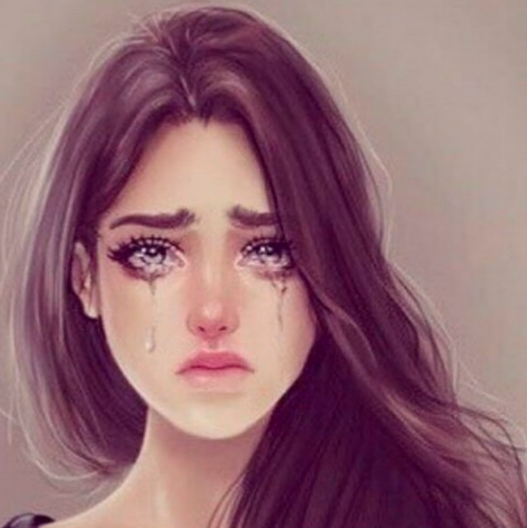 خلفيات بنات حزينة للواتس كرتون 3