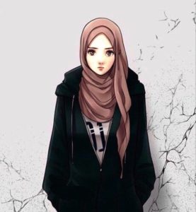 خلفيات واتس اب للبنات محجبات كرتون