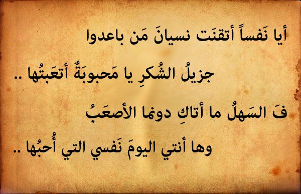 شعر عن النسيان فصيح