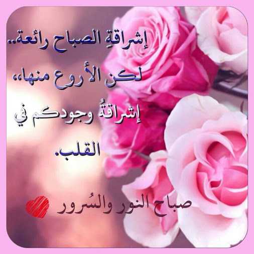 صباح النور والسعادة والسرور