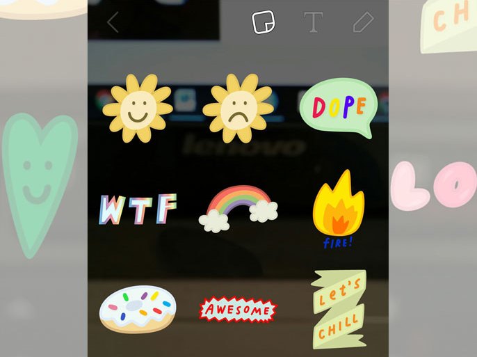 مميزات برنامج ملصقات سناب