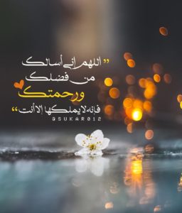 اللهم اني اسألك من فضلك ورحمتك