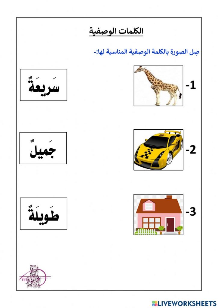 صور الكلمات الوصفية ١