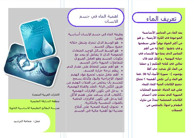 مطويات عن الماء 2
