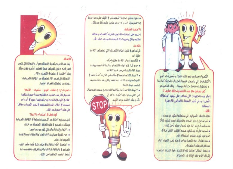 مطويات عن مخاطر الكهرباء2