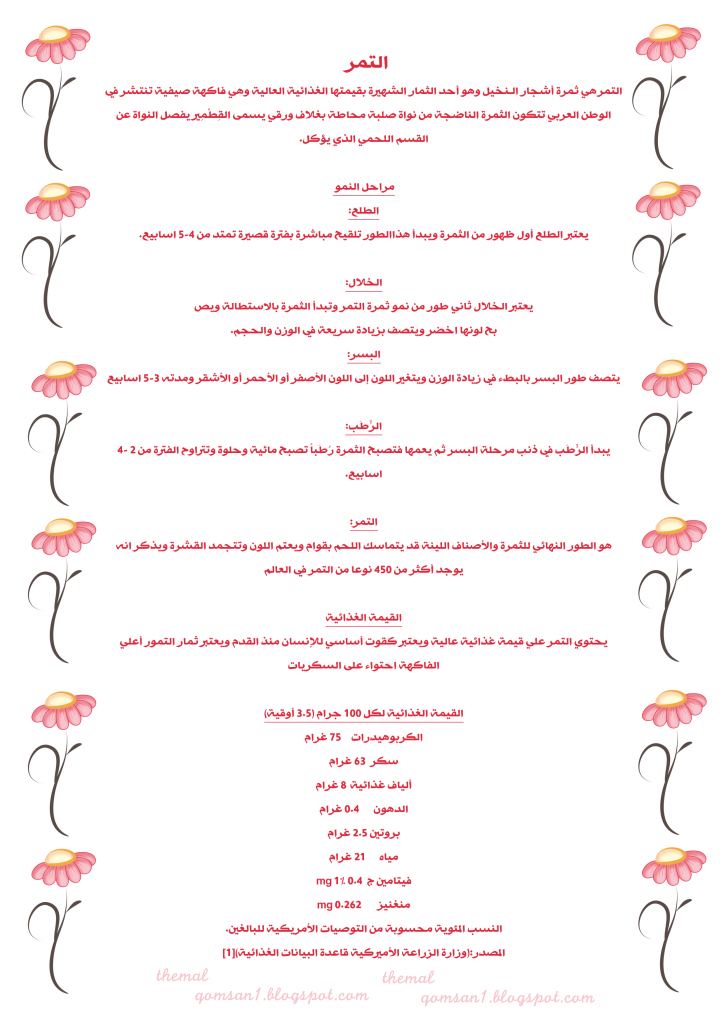 مطويات عن التمر 3