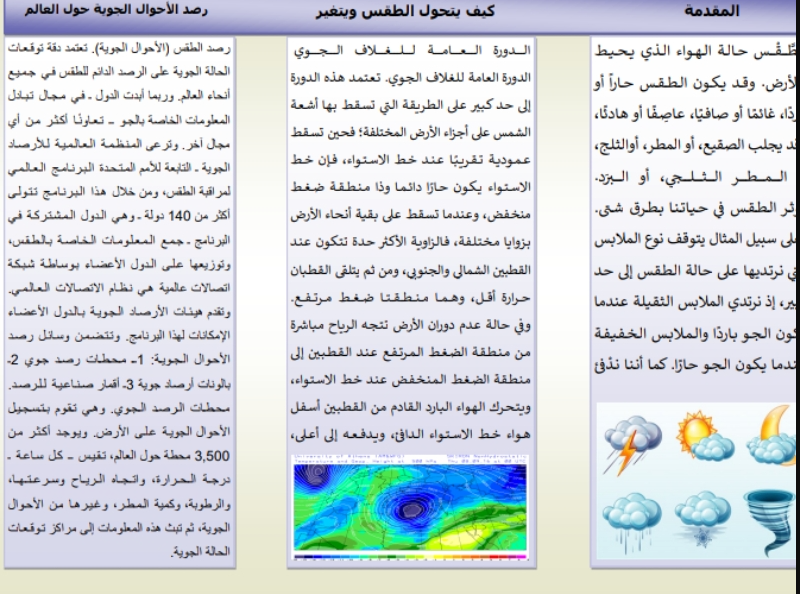 مطويات عن حالة الطقس2