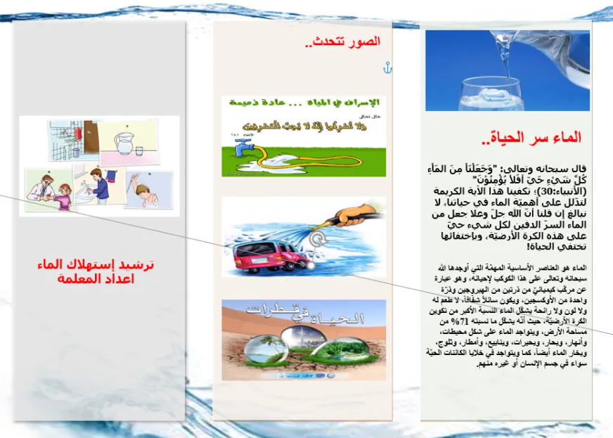 مطوية عن ترشيد استهلاك الماء والكهرباء3