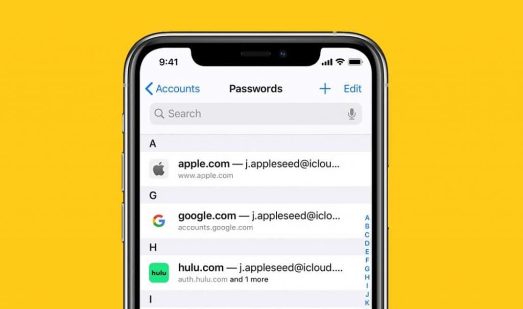 حفظ كلمات المرور تلقائيًا في الايفون