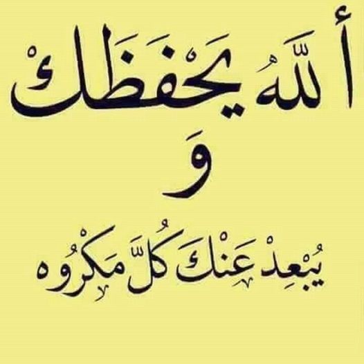 ربي يحفظك ويحميك من كل سوء