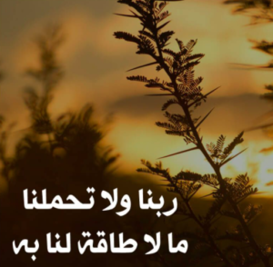اللهم لا تحملنا ما لا طاقة لنا به