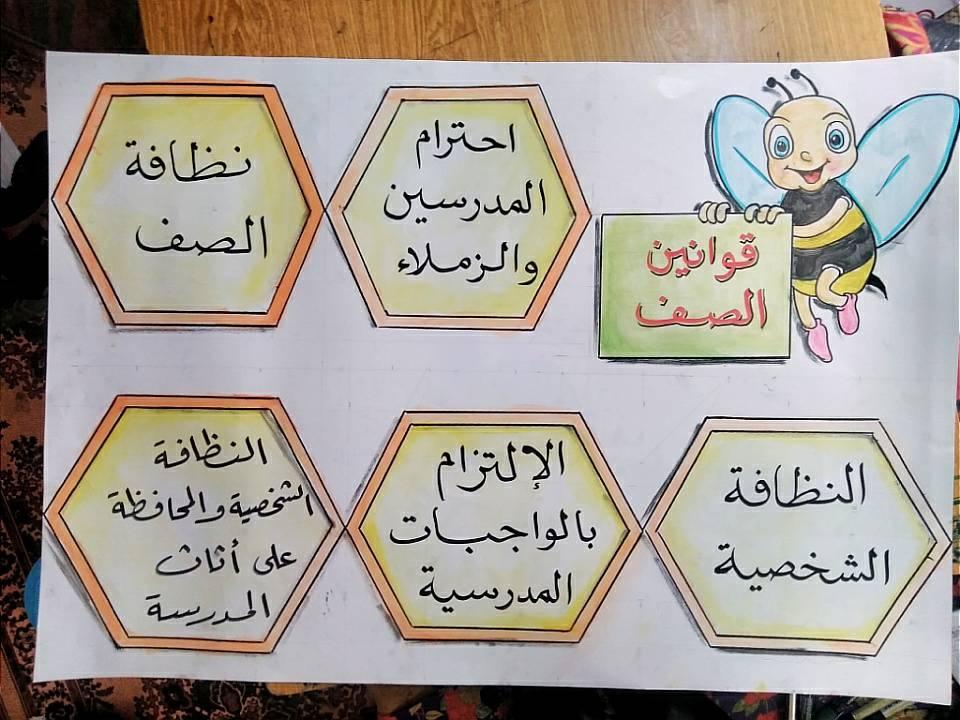 لافتة عن المحافظة على اثاث المدرسة 1