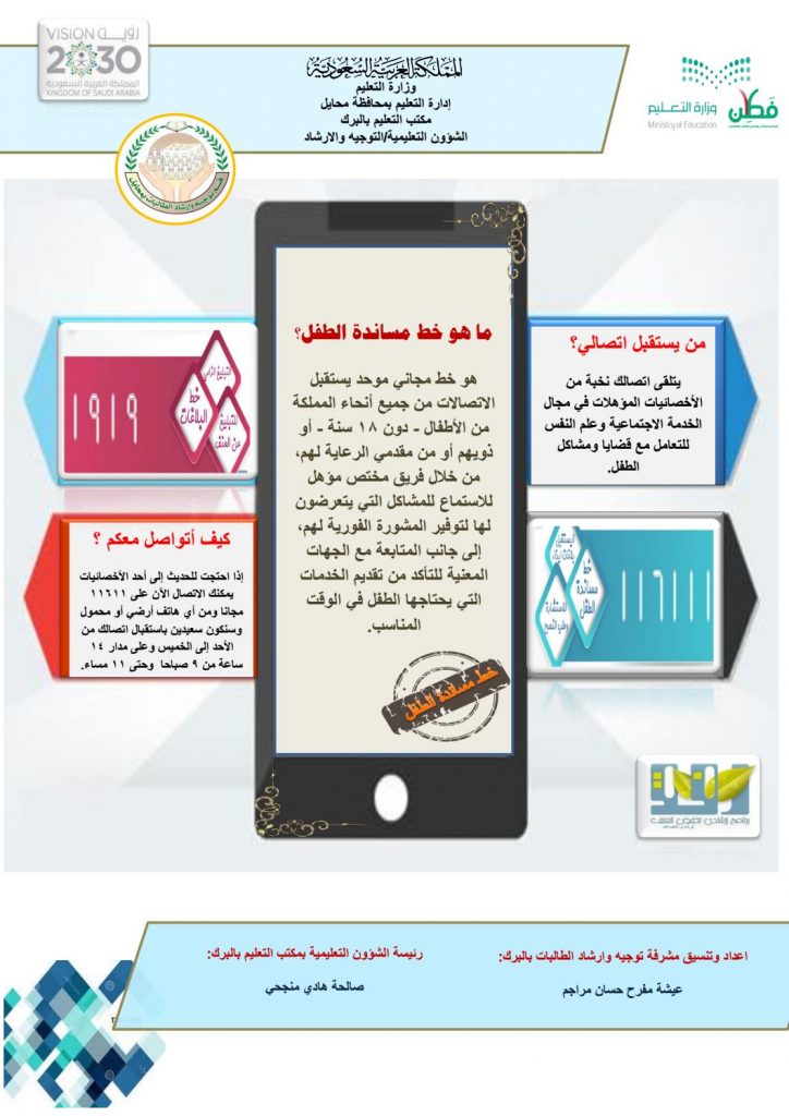 مطـويات عن خط مساندة الطفل 11