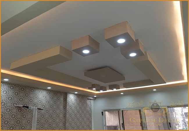ديكورات اسقف جبس بسيطة ٣