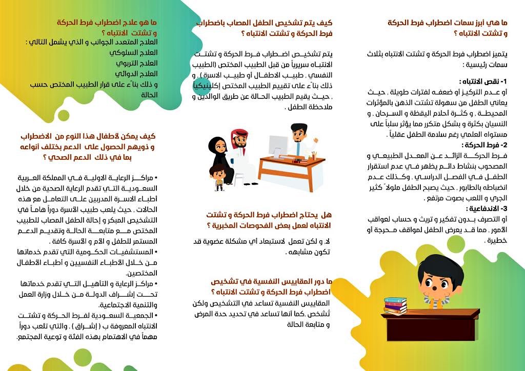 مطويات عن فرط الحركة وتشتت الانتباه 3