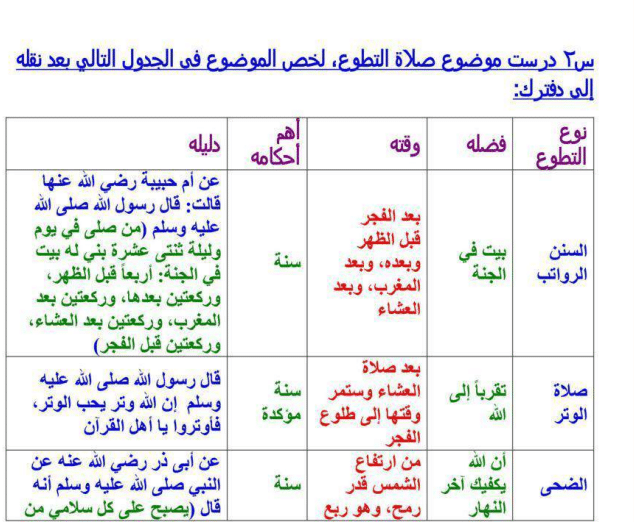 مطويات عن صلاة التطوع 4