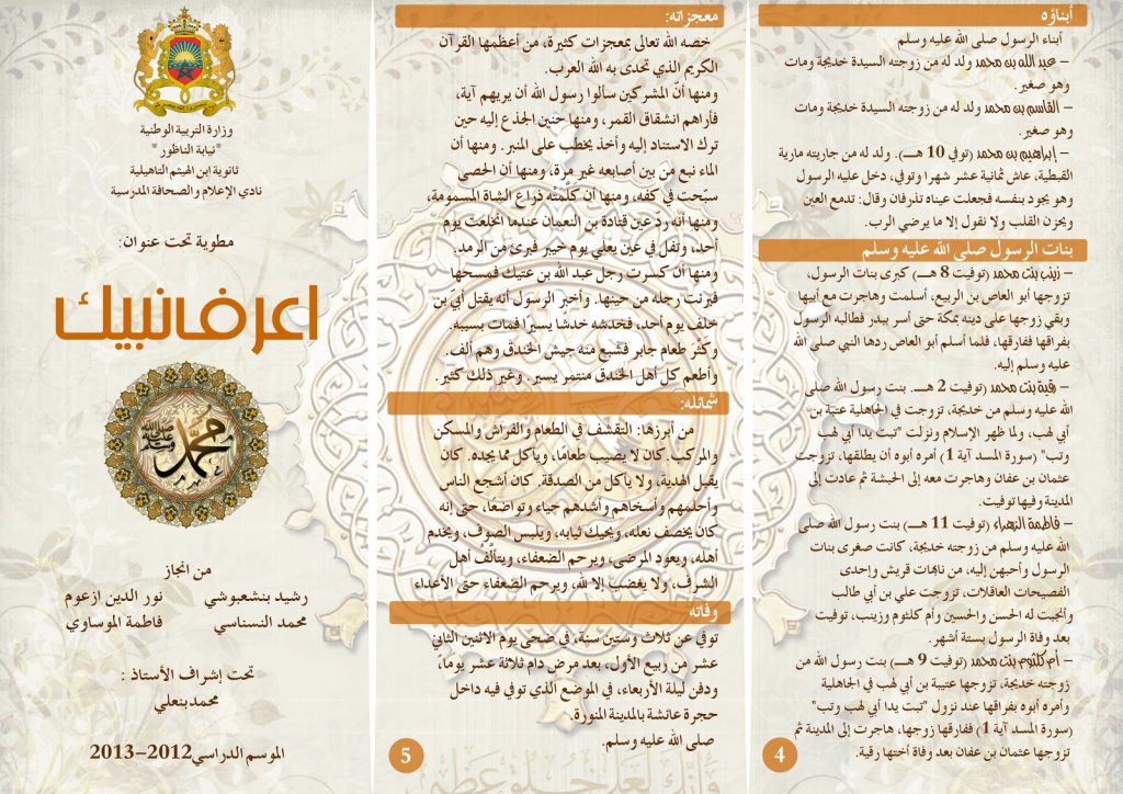 مطـويات عن رسولي قدوتي 4