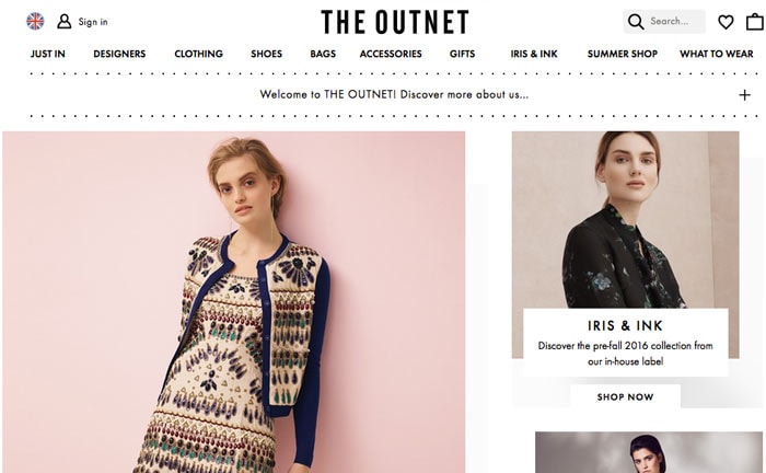THE OUTNET موقع