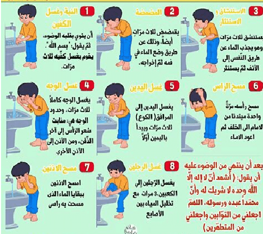 فروض الوضوء بالصور 2