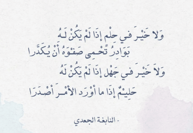 أبيات شعرية من البحر الطويل