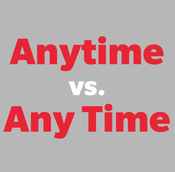الرد على any time