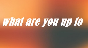 الرد على what are you up to