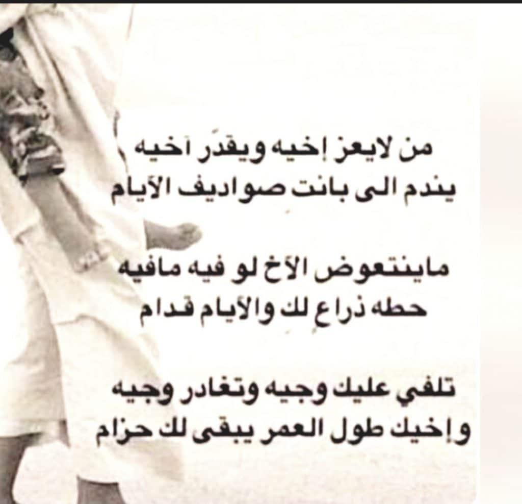 شعر عن الأخ الحنين
