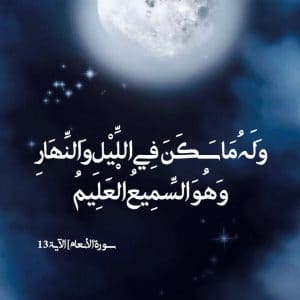 فوائد الآية وَلَهُ ماسكن في اللَّيْلِ وَالنَّهَارِ