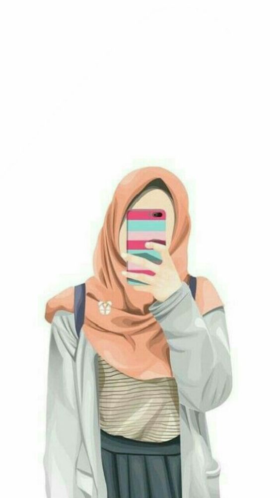 1خلفيات واتس اب للبنات محجبات كرتون