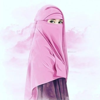 خلفيات بنات منقبات كيوت ٢