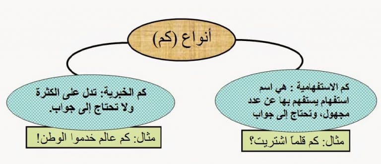 أمثلة على كم الاستفهامية والخبرية