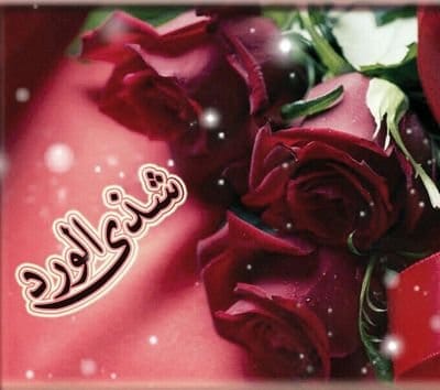 اسم شذى مزخرف بالورد 3