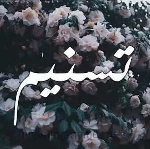 شعر باسم تسنيم - اسم تسنيم بالورد 4
