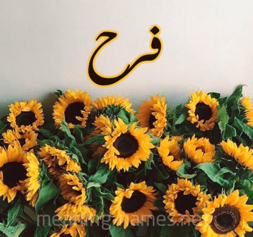 اسم فرح مزخرف بالورد 2