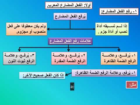 مخطط جزم الفعل المضارع ١