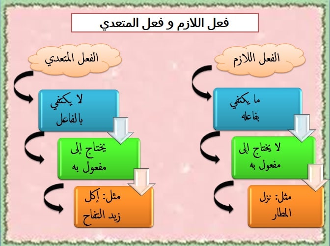 امثلة عن فعل لازم