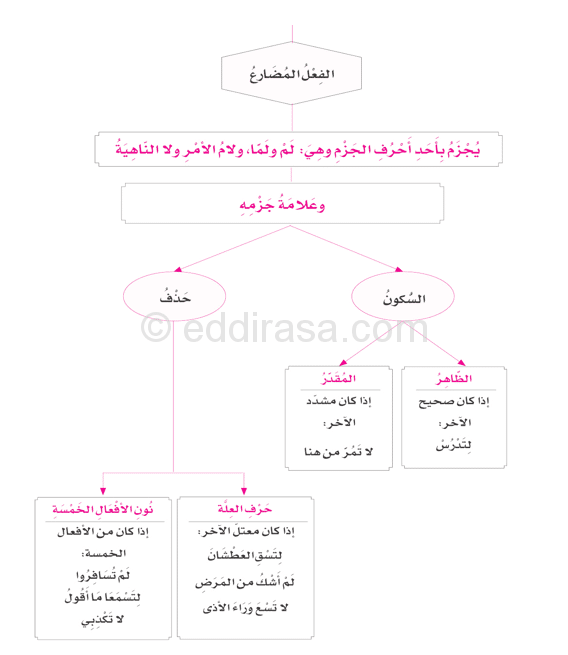مخطط جزم الفعل المضارع ٢