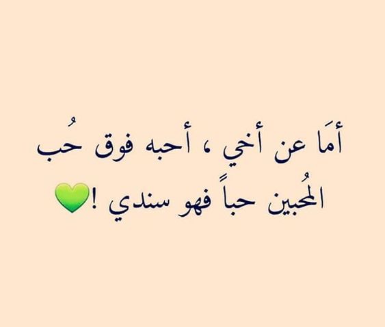 غزل عن الاخ - تعبير عن الأخ
