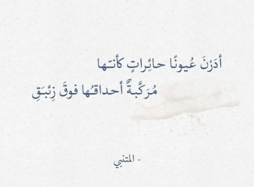 غزل المتنبي بالعيون
