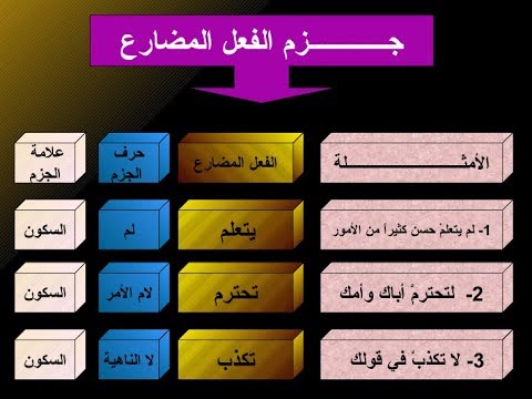 مخطط جزم الفعل المضارع ٣