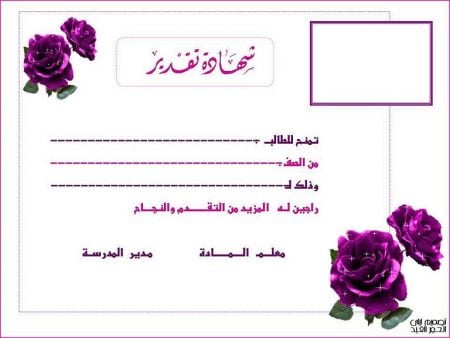 شهادات شكر وتقدير فارغة3