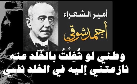 قصيدة الحنين إلى الوطن لأحمد شوقي