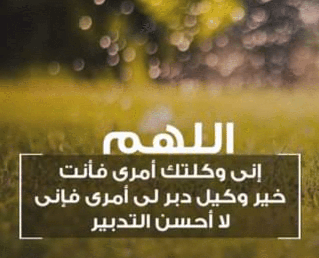 اللهم وكلتك امري فأنت خير وكيل