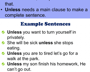امثلة على قاعدة unless