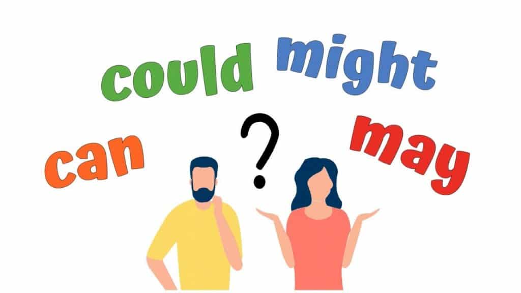 امثلة على قاعدة may might could