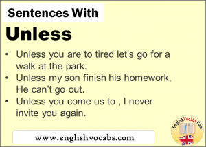 امثلة على قاعدة unless