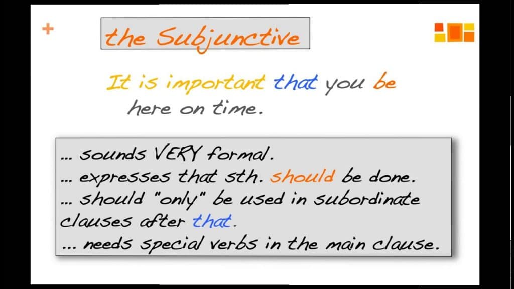 امثله على قاعده the subjunctive