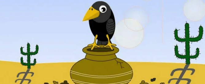 قصة الغراب العطشان