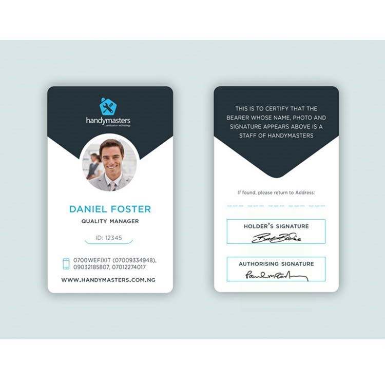 تصميم بطاقات عمل للموظفين 3