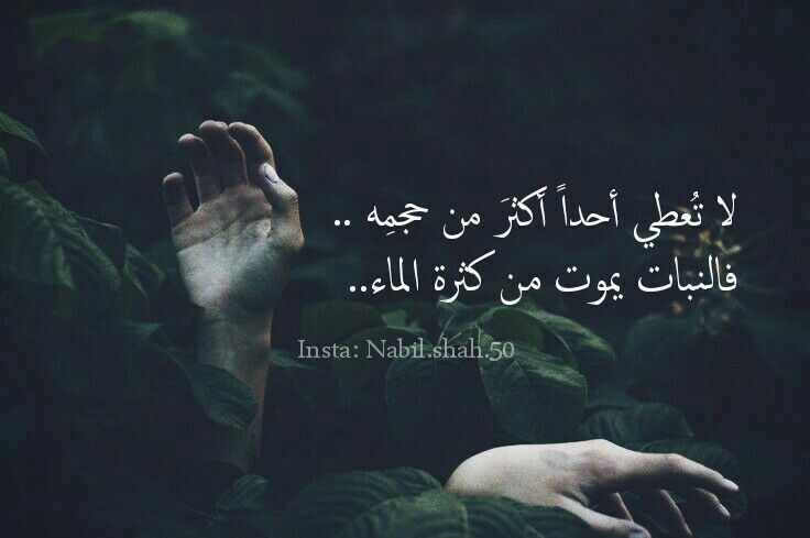 كلام عن اعطاء الناس أكبر من حجمها3